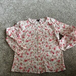 Talbots Petite Multicolored‎ Pink Blouse  (232)